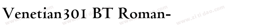 Venetian301 BT Roman字体转换